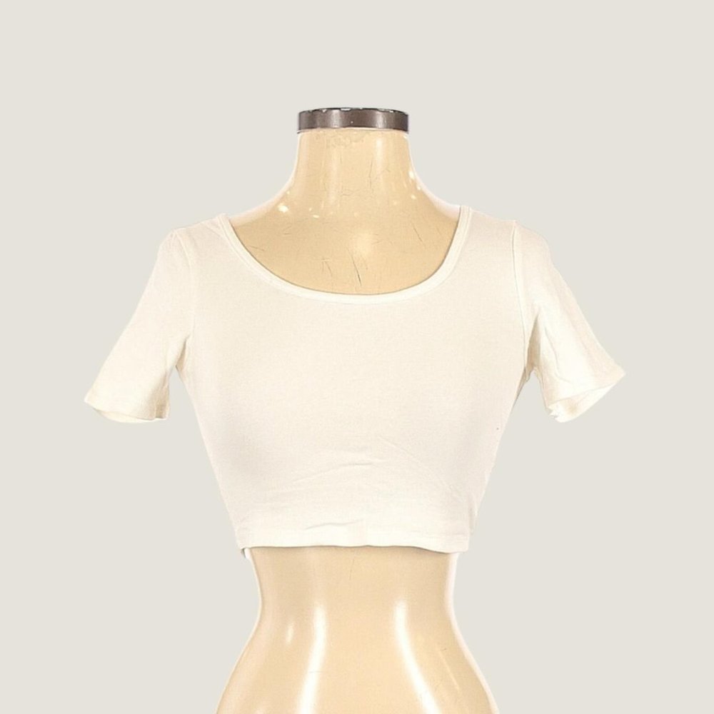 white crop-top